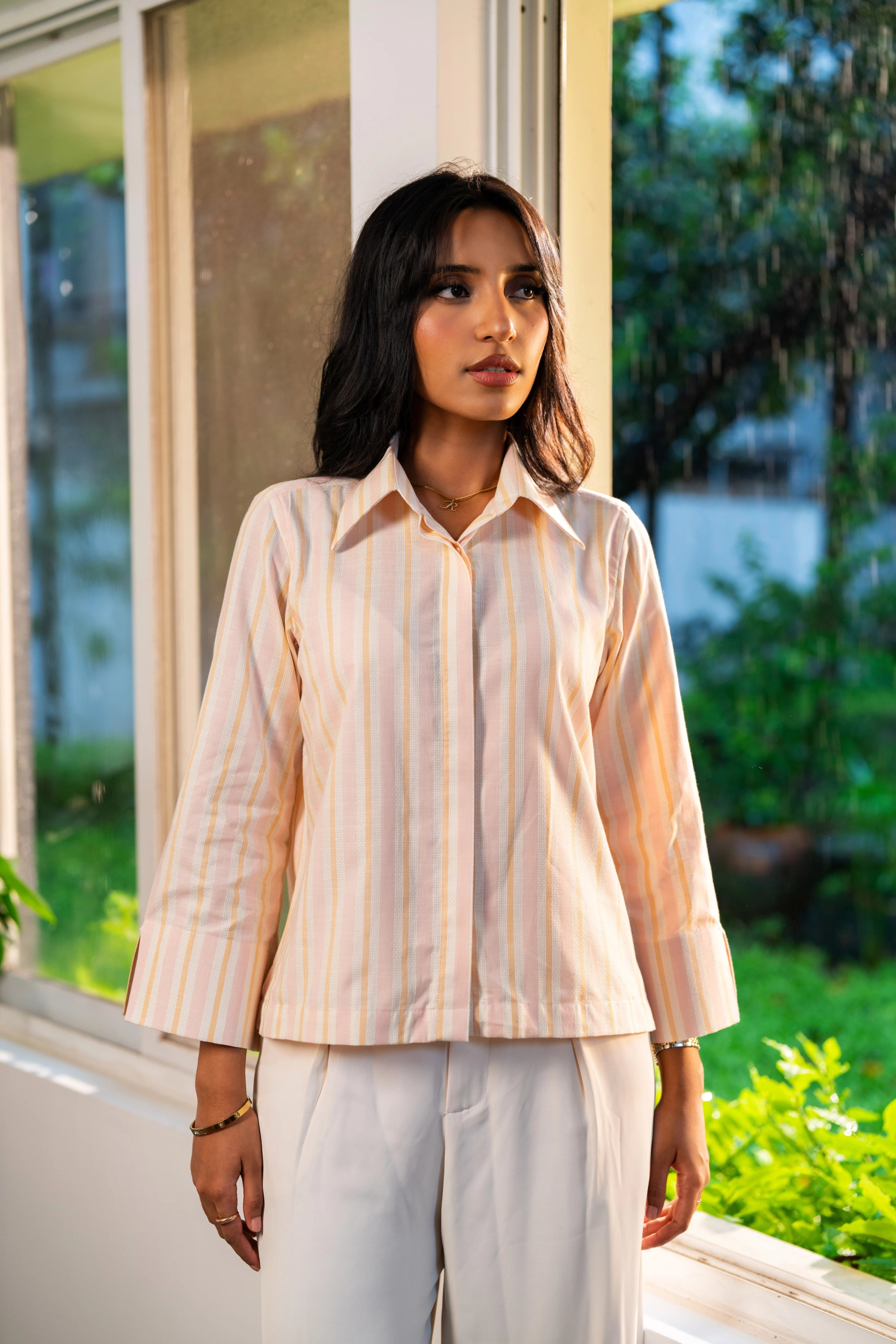 Sunrise Stripes - Women's Boxy-fit Shirt