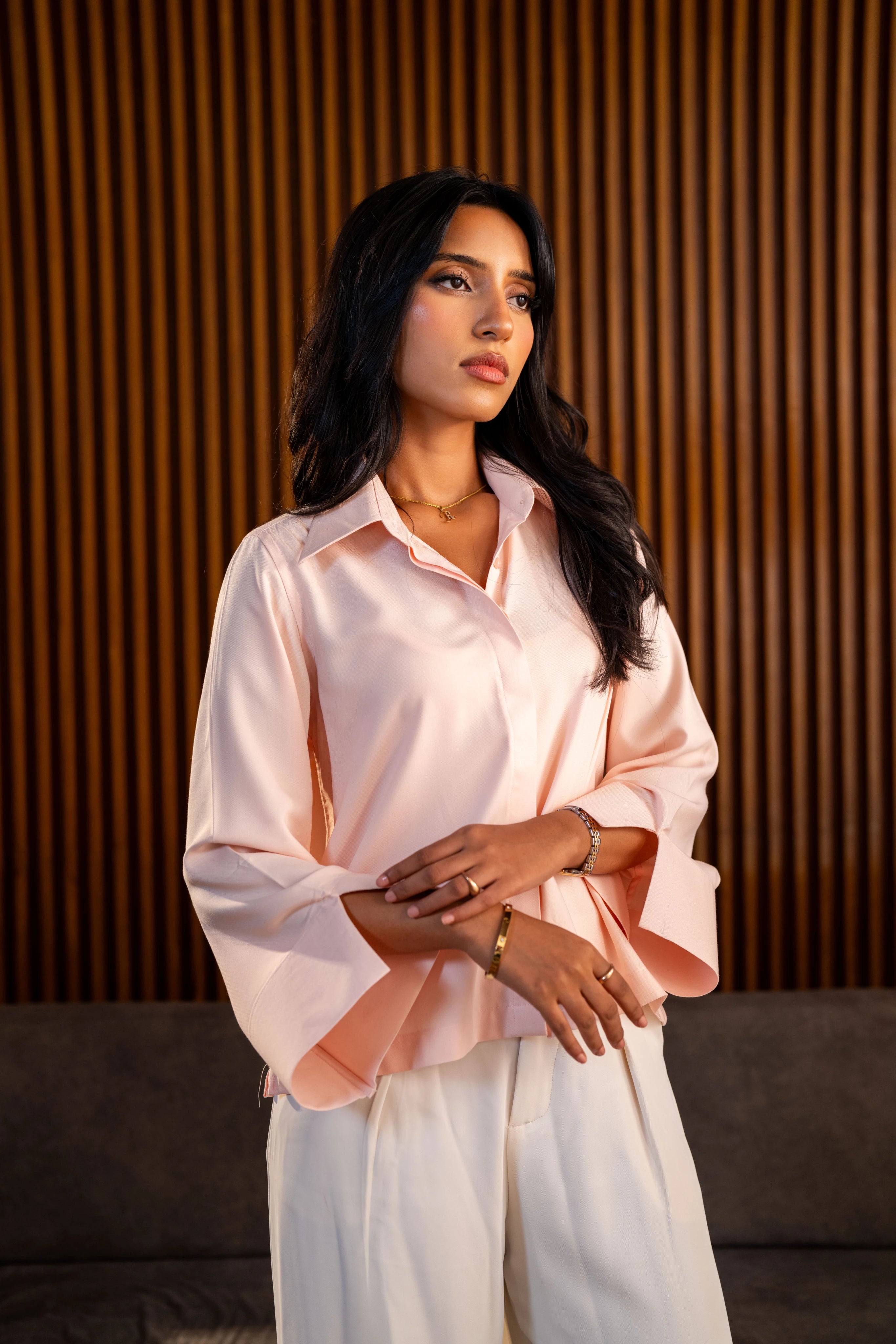 Soft Peach - Women's Boxy-fit Shirt