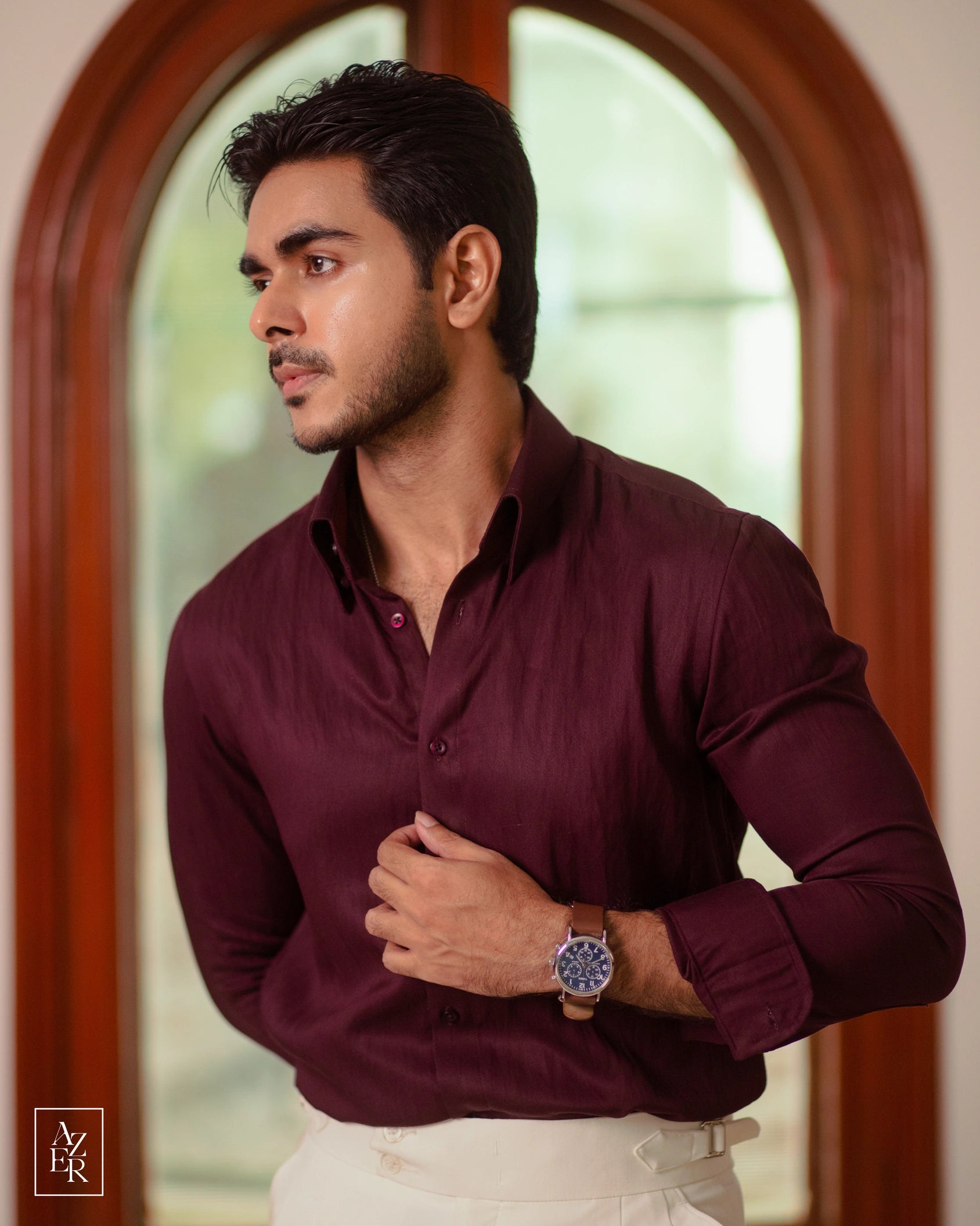 Groovy Maroon - Full Sleeve Formal Shirt