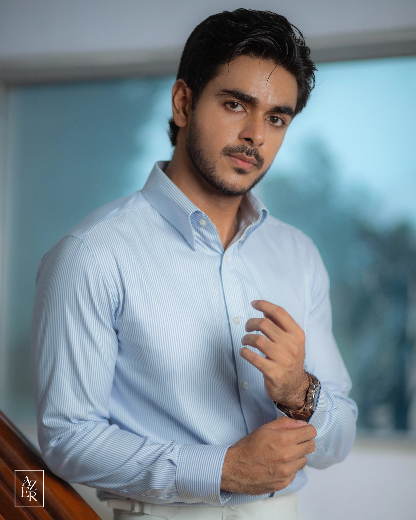 Pacific Blue Stripes - Full Sleeve Formal Shirt