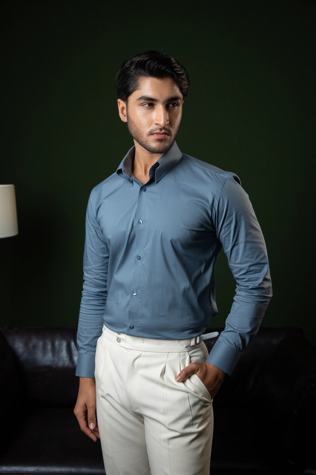 Sea Blue - Full Sleeve Formal Shirt